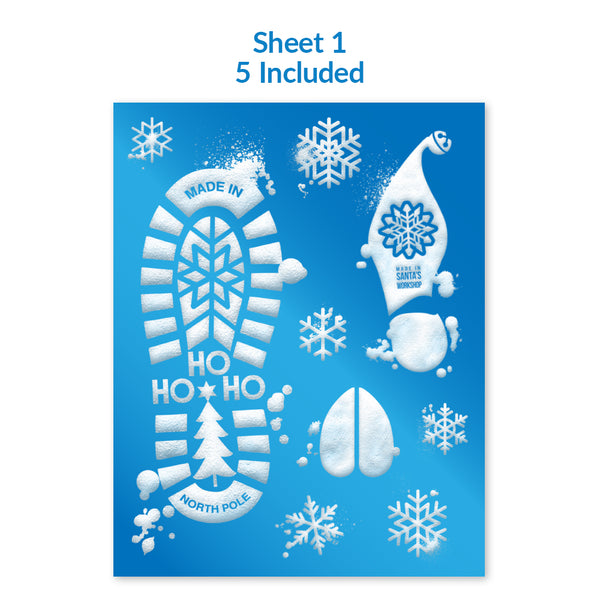 Santa Reindeer & Elf Footprints - 180 Count Footprint Floor Stickers